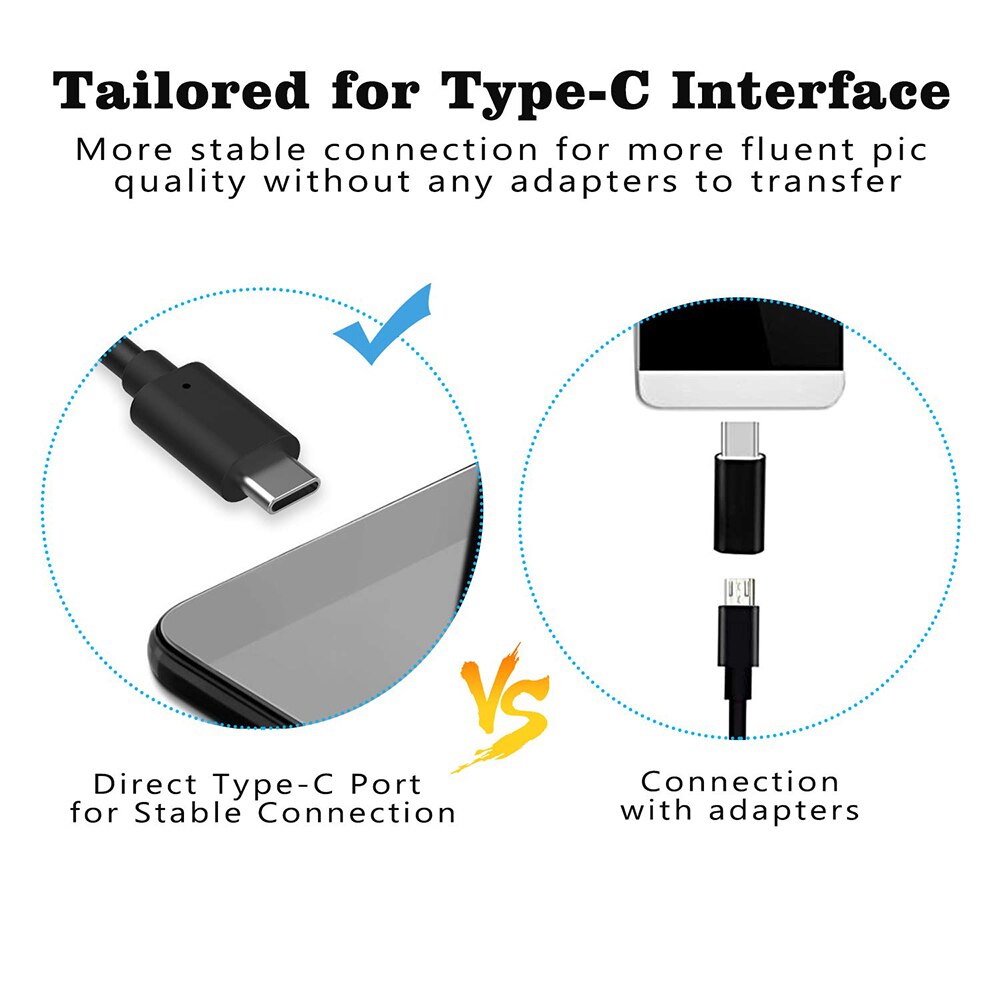 Caméra endoscopique USB type-c Flexible, 5.5mm, caméra d'inspection de tuyaux, PC et téléphone Android