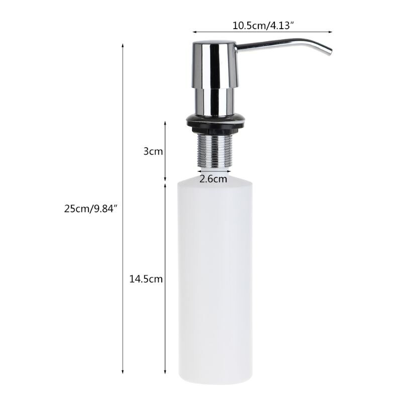 300ml sæbedispenser indbygget installation lotion pumpe flydende vaskemiddel arrangør plast sanitizer beholder