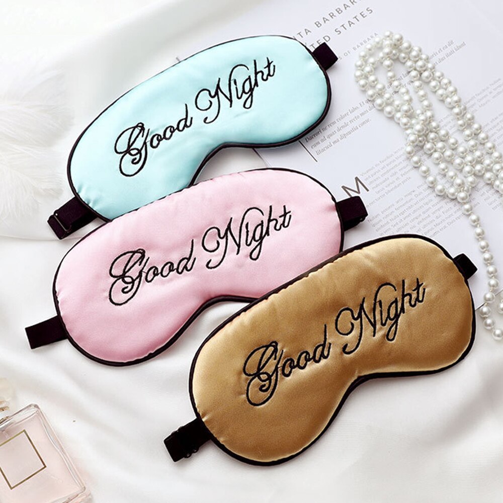 Sleep Mask Sleeping Silk Eye Cover Dream Night Mask Sort Bandage For Girl Boy Eyepatch Smooth Health Relax Blindfold Nap