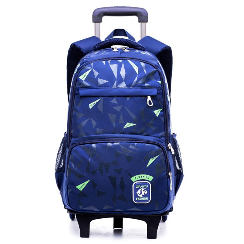 Jongens meisjes trolley schooltas bagage boekentassen waterdichte afneembare kinderschooltassen met 2/6 wielen trap kindertas