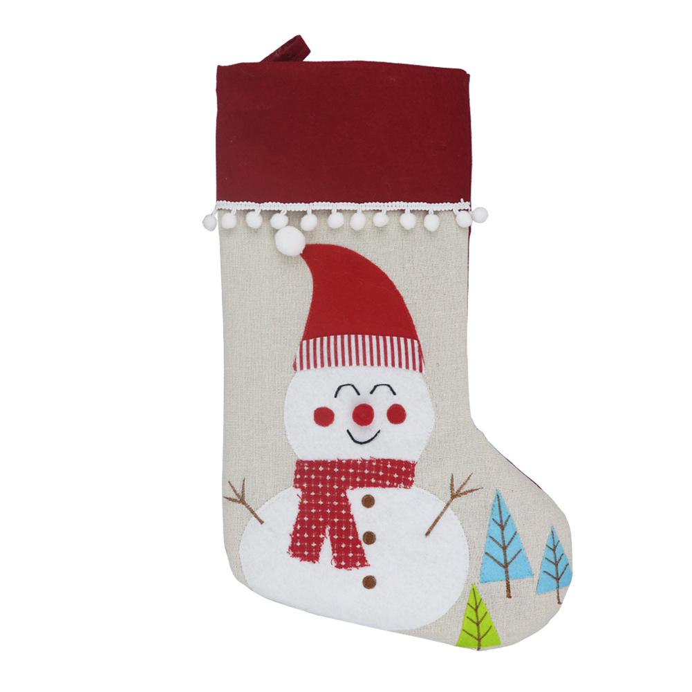 Kerst Kous Sack Xmas Candy Bag Opknoping Hanger Voor Xmas Home Boom Decoraties: snowman