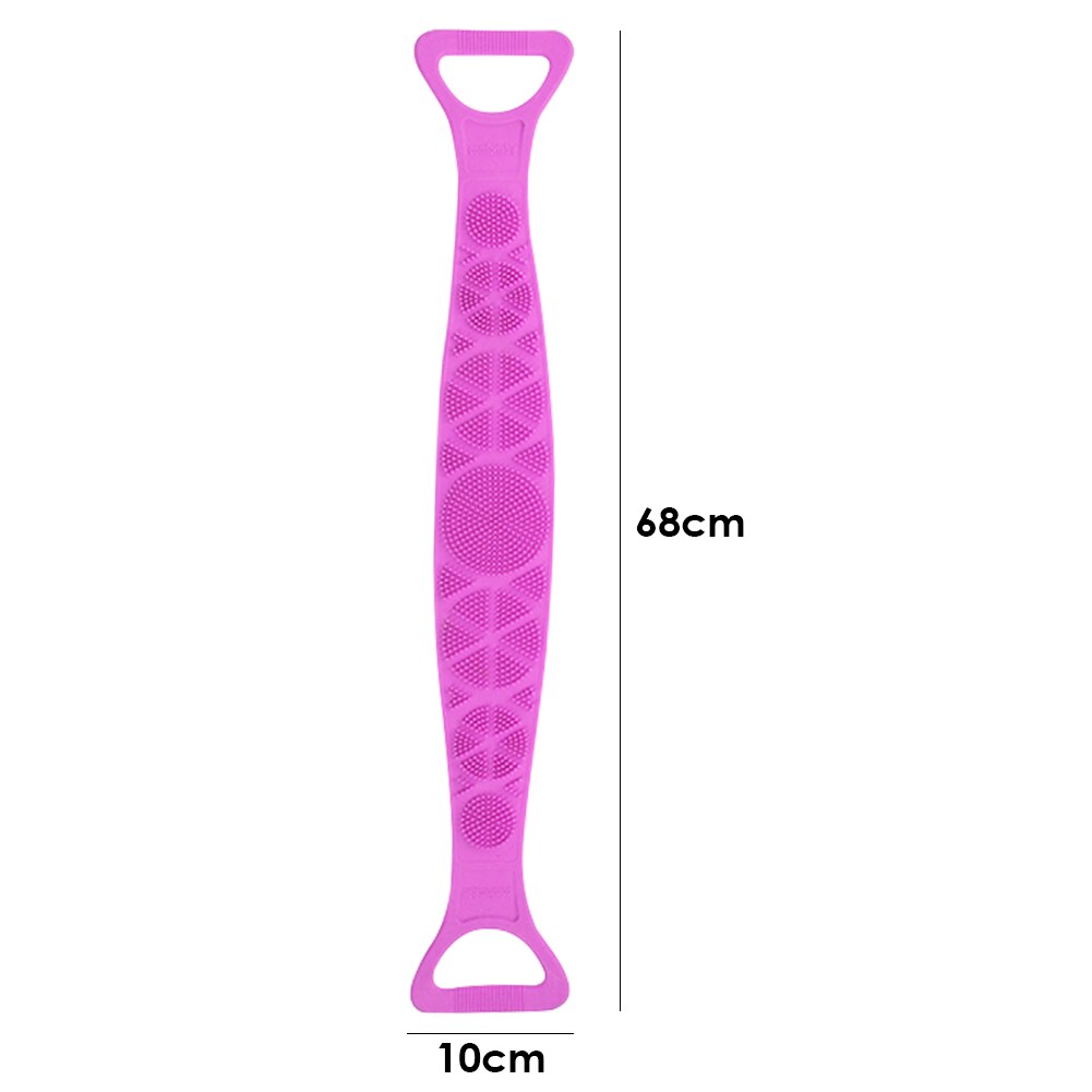 1pc Silicone bain épurateur serviettes frottant dos douche propre brosse salle de bain gommage Flexible épurateur peau nettoyage bain épurateur: 04