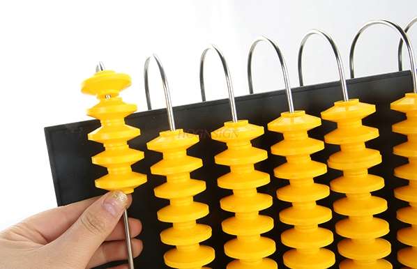 Five-stage counter 10,000-digit primary school mathematics teaching aids instrument 5-column calculation rack vertical