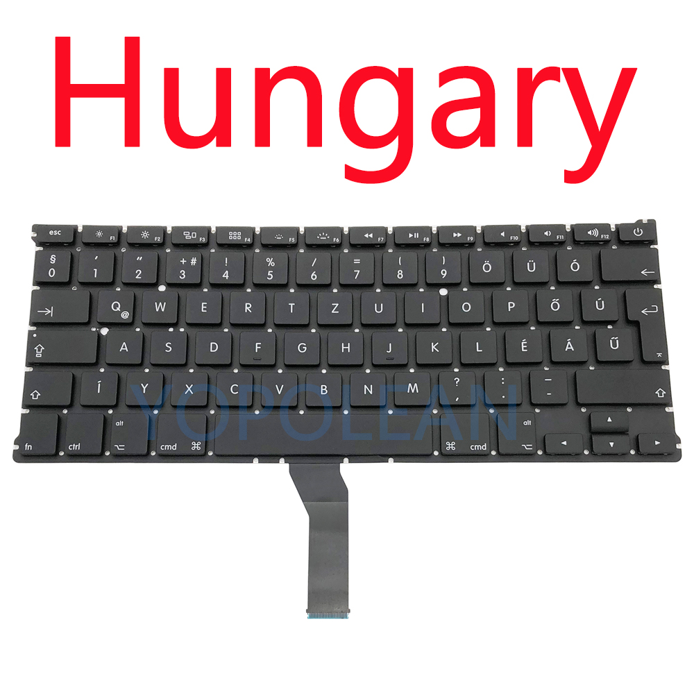 Klawiatura Zamienna US UK Rosyjski Hiszpański Francuski Niemiecki do Macbook Air 13" A1369 A1466: Kawa