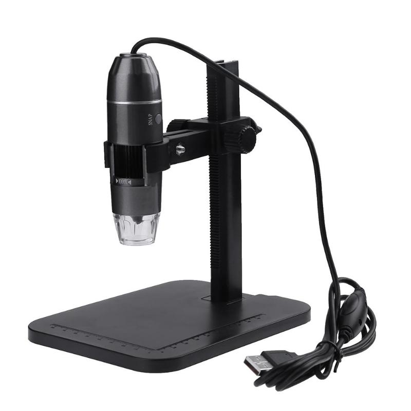 USB Digital 1000X 800X Microscope 8 LED 2MP Electronic Microscope Endoscope Zoom Camera Magnifier Lift Stand Tool