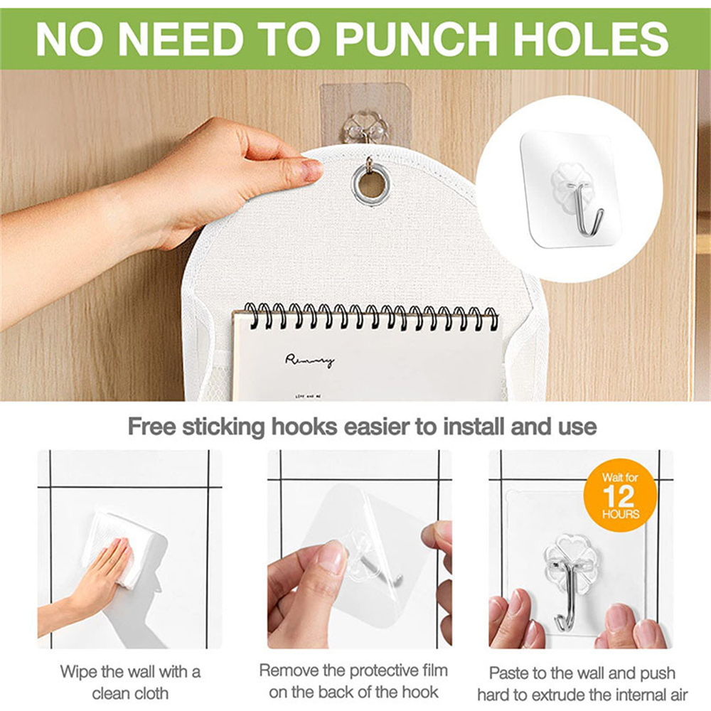 Fabric Hanging Storage Bag for Dormitory Wall Mounted Wall Door Bags Dual-Pocket Side Mesh Organizer Book Magazine Phone Holder