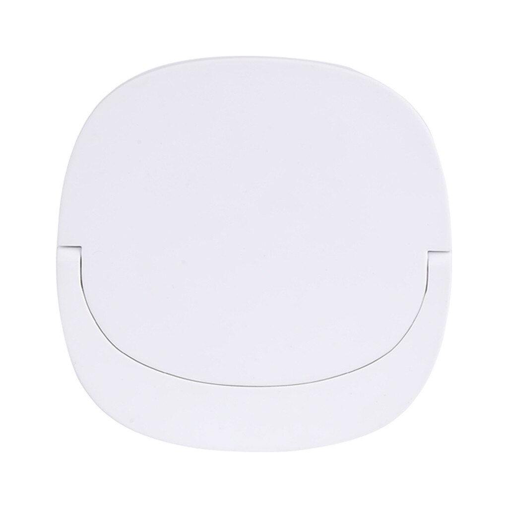 Ledet oplyst rejsesminkespejl sammenfoldeligt kompakt håndholdt belyst spejl badeværelse spejlbetjent stativ til bordplade: Hvid