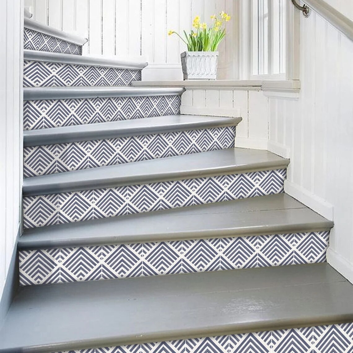 Vinyl Stair Stickers Mural for Stairs Decoration PVC Removable Self Adhesive 3D Sticker Decals 19x120cmx6pcs