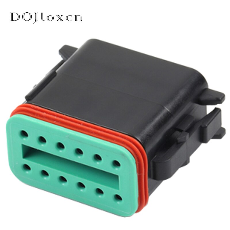 1 Set DT06-08SD Deutsch 8 12 Pin Connector Waterproof Male Female Pair Wiring Plug DT04-08PD DT15-08PD DT04-08PB-L012 DT06-08SC: green