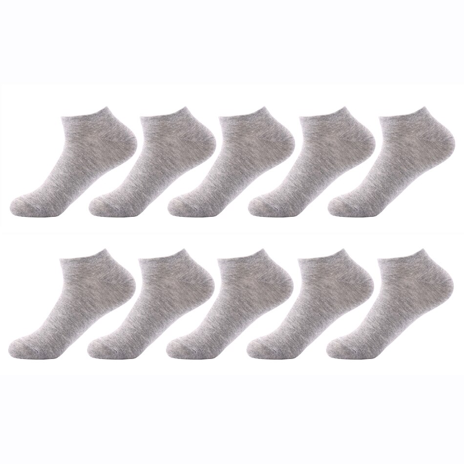 10 Pairs Ankle Socks Men Socks Low Cut Ankle Sock Men Short Socks Casual Sports Cotton Socks Men&#39;s No Show Socks Size 6-11: 10 Pairs light grey