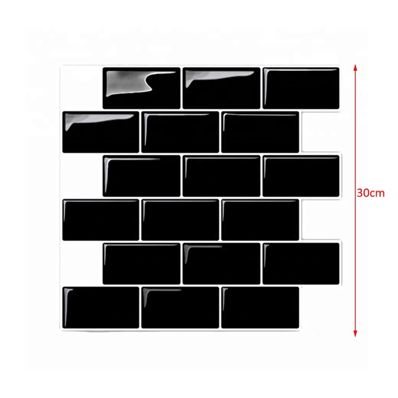 3d väggklistermärken tegel tapet kakel för kök badrum backsplash aunty-kakel heminredning 30 x 30cm