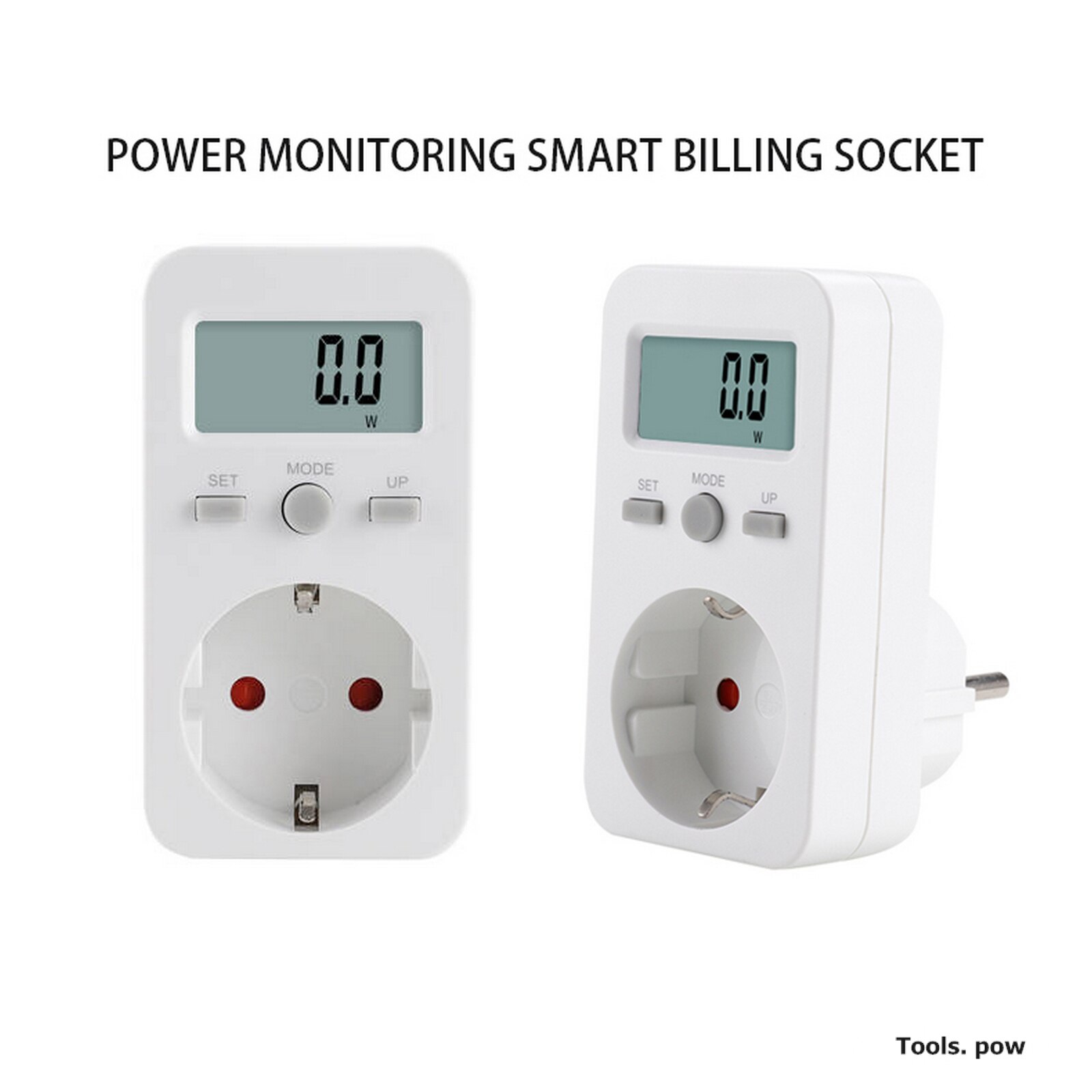 Wattmètre numérique à prise ue, avec écran LCD, moniteur de puissance, prise de mesure pour Test d&#39;électricité, sortie ue, usage domestique