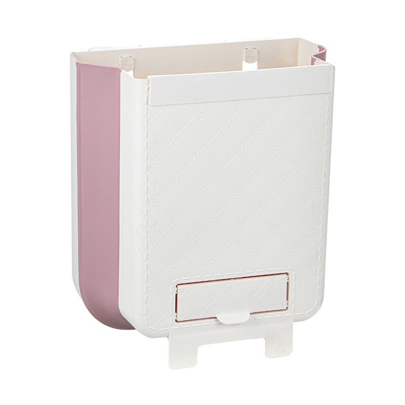 Poubelle pliante murale porte d'armoire de cuisine poubelle suspendue porte d'armoire de cuisine poubelle pliable: pink
