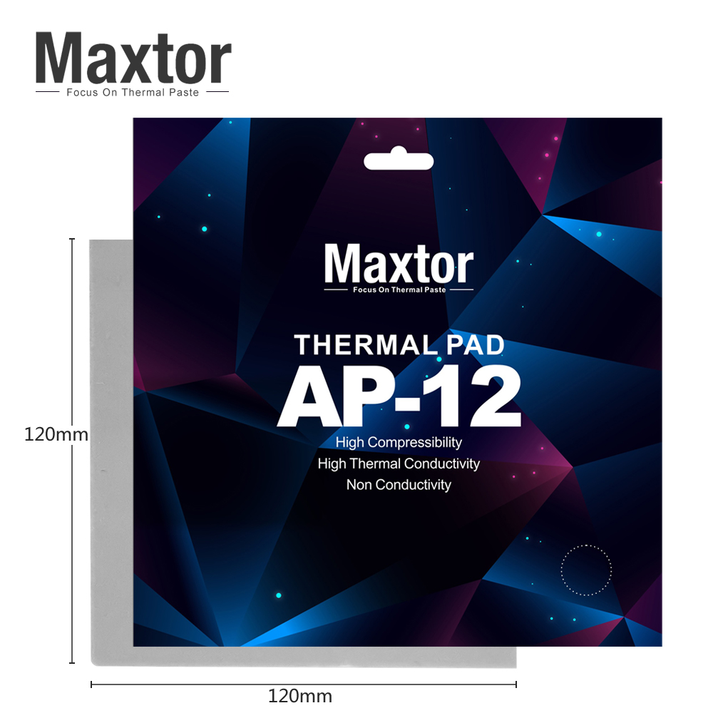 Maxtor AP-12-almohadilla de silicona de alta conductividad térmica, disipación de calor, enfriamiento de CPU/GPU, placa base, almohadilla de Grasa de silicona