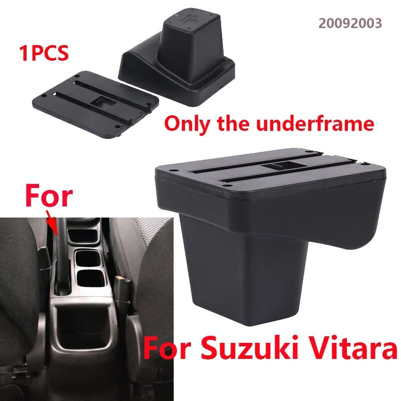 Dla Suzuki Vitara podłokietnik części robić modernizacji dedykowany podłokietnik samochdoowy centrum pudełko robić przechowywania samochód akcesoria wnętrze USB łatwy w instalacji: underframe 1szt