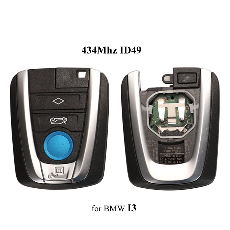 Jingyuqin original 434 mhz  id49 fjernbetjening til bil bmw  i3 i8 serie 4 btn nøglefri kontrol fob nbgidgng 1 433 mhz: For  i3 434 mhz
