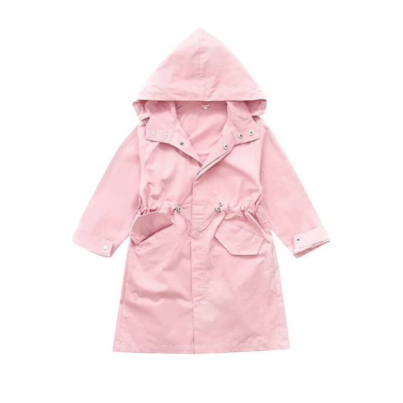 Tiener Trenchcoat Voor Meisjes Kleding Herfst Kids Hooded Lange Jas Windjack Kinderen Kleding meisje Outerwear5 6 8 10 12 jaar