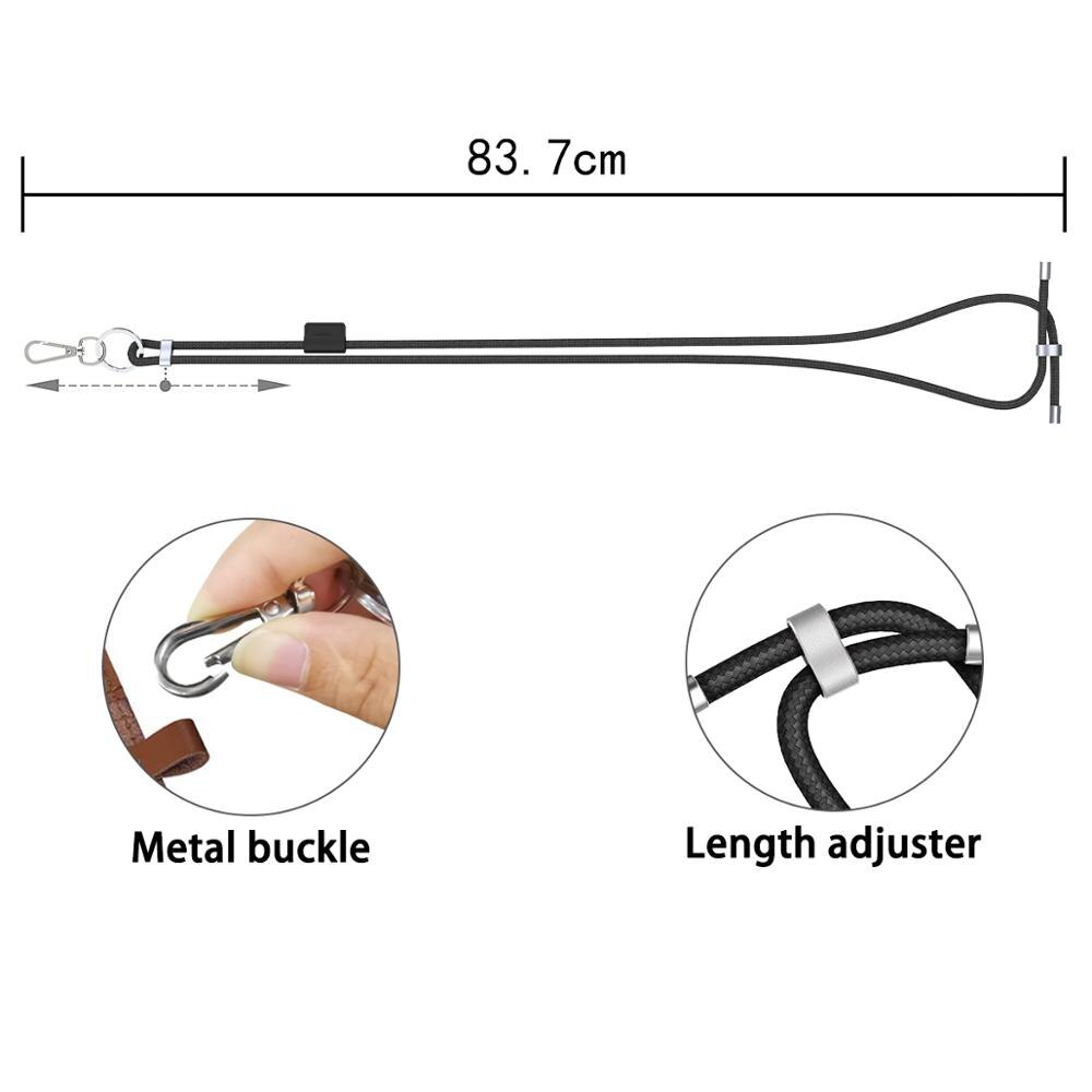 Correas para llavero DIY, cordón colgante de 1,5 m para teléfono móvil, correa de cuello para tarjeta de identificación, sujección de insignia y USB de llavero