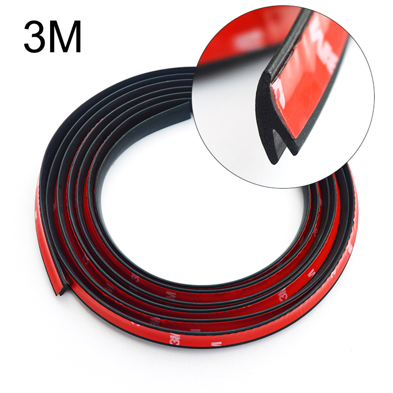 V Shape Car Rubber Seal Hollow Glass Window Edge Weather Strip Sticker Auto Weatherstrip Windshield Rubber Seal: Brown