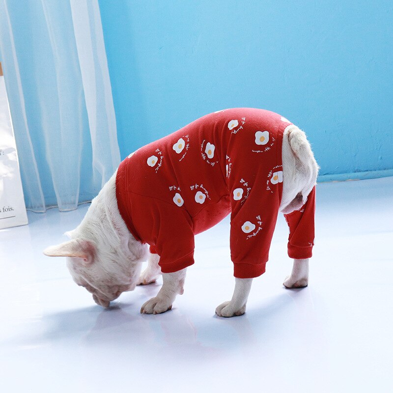 Ropa de Bulldog Francés, mono cálido de invierno para perro, pijamas para mascotas, abrigo grueso para perro grande, S-3XL, Sudadera con capucha en 3 colores