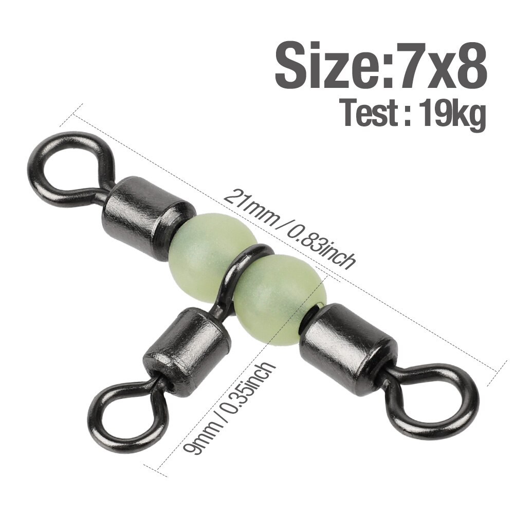 Lot De 20 Mousquetons De Pêche Inox 9 Mm – Avec Pivot, Changement Rapide Pour Carpe