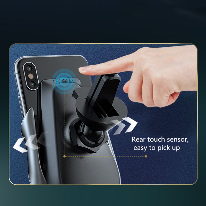 Wireless Car Charger Mount Automatische Spannen Qi 15W Snel Opladen Telefoon Holder Air Vent Voor Iphone 12 11 Xs X 8 Samsung S21 S20