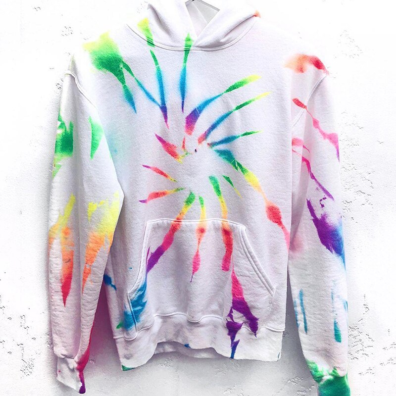 Women Tie Dye Tracksuit Two-piece Set Long Sleeve Top Elastic Waist Long Pants Women Running Sportswear