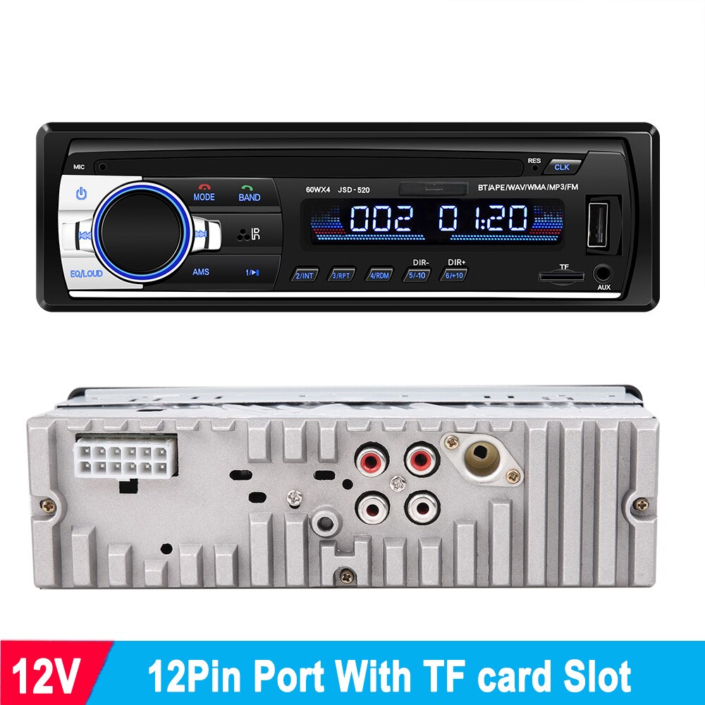 12-24V Autoradio JSD 520 Stereo 1 Lärm Auto Radio Bluetooth Fm Aux Eingang Empfänger Auto Lkw Audio- SD Usb Mp3 Mmc Wma Freisprecheinrichtung