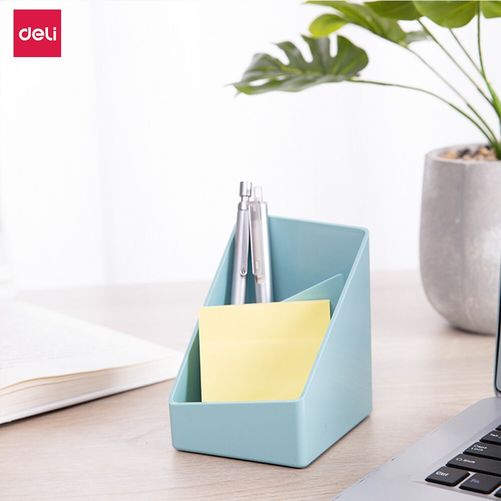 Deli Desktop Minimalistischen Lagerung Box Schreibwaren Sortierung Trennung Große Kapazität Lagerung Box Anti Slip Stift Halter Schule Büro