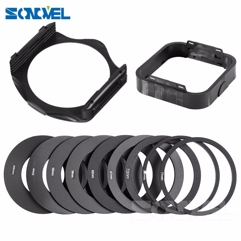 Gradiënt Neutrale Dichtheid Compleet &amp; Geleidelijke ND 2 4 8 Vierkante Filter Kit + 9 Adapter ringen voor Cokin P-serie DSLR Camera Lens