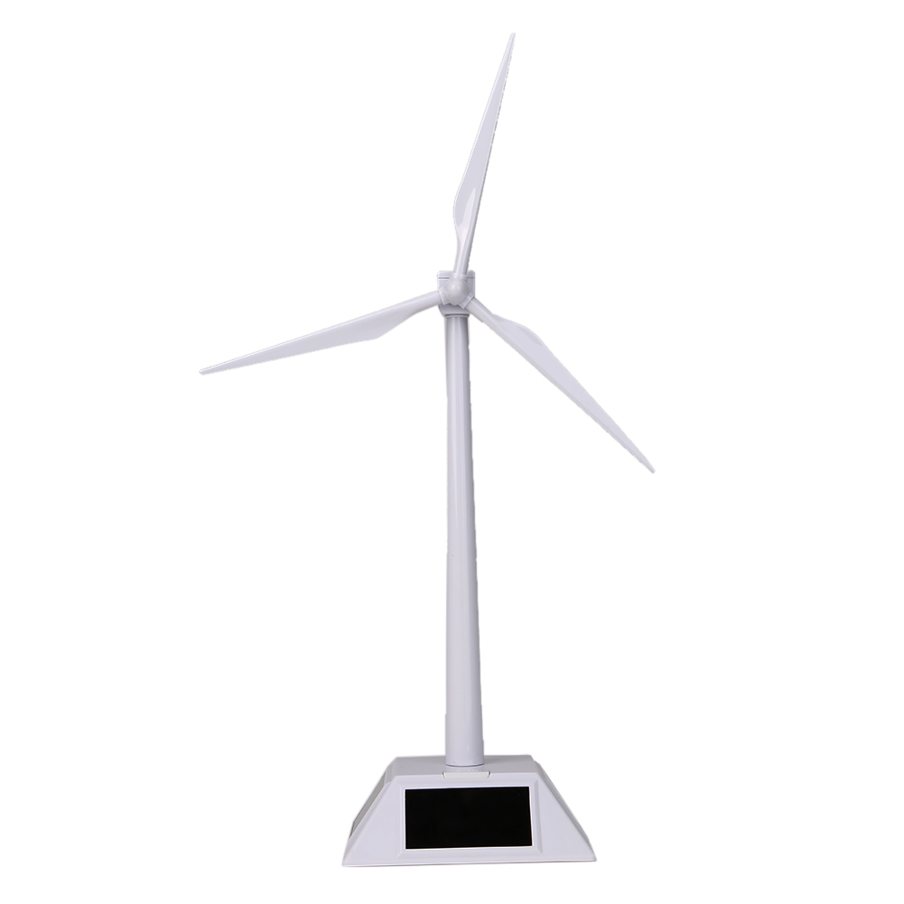 Zonne-energie Roterende Base Desktop Model-Zonne-energie ABS Plastics Windmolens/Windturbine Wit voor Kids Kinderen Speelgoed
