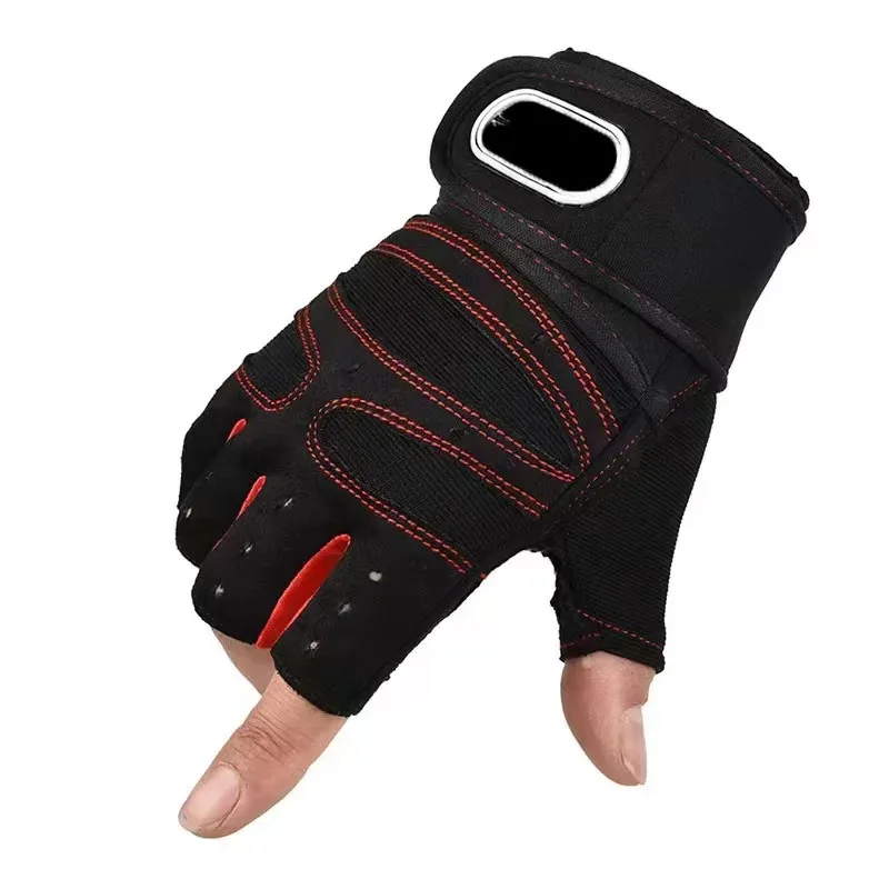 Guantes de gimnasio para hombres y mujeres, guantes de pulsera para levantamiento de pesas, entrenamiento de culturismo, ejercicio deportivo, guantes de ciclismo a prueba de golpes