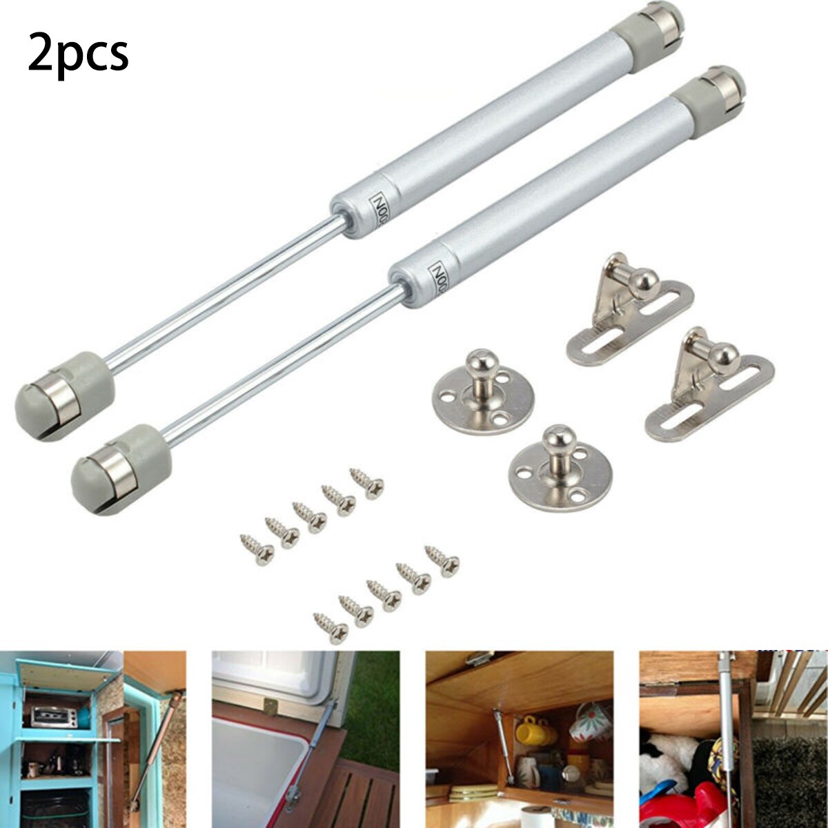 2Pcs 20-150N/ 2-15KG Hydraulic Hinges Kitchen Cupboard Cabinet Hinges Support Gas Strut Pneumatic Gas Spring Furniture Hardware