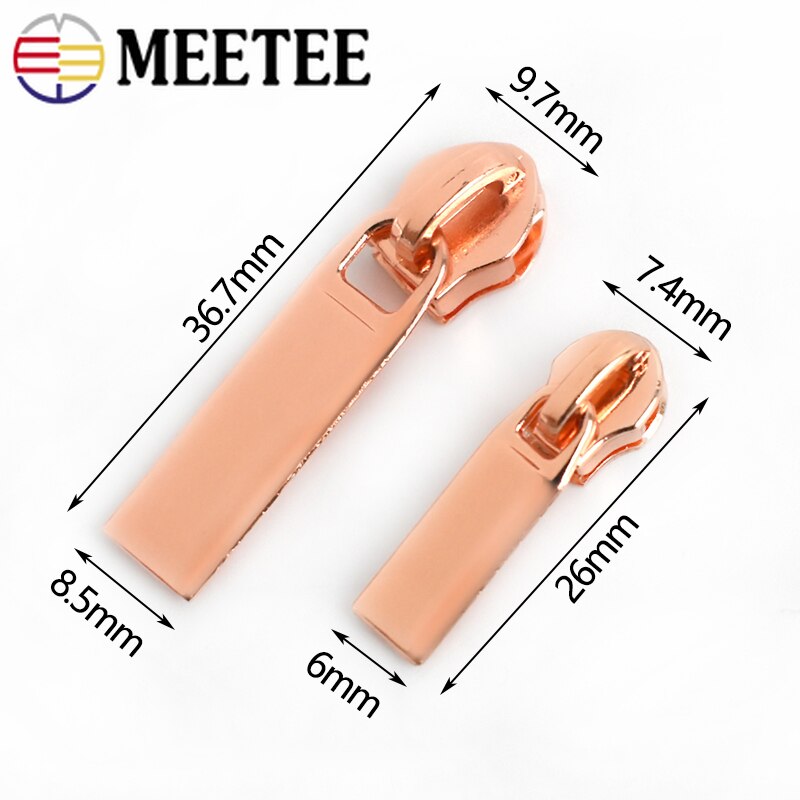 30 sztuk Meetee 6/8mm suwaki Zipper dla 3 #5 # nylonowe zamki błyskawiczne dół kurtki kieszeń Zip głowy torba zamki zestawy naprawcze DIY akcesoria