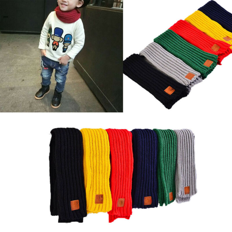 Bavaglino invernale da bambina adorabile per ragazzi mantieni caldo lavorato a maglia tinta unita sciarpa comoda e traspirante accessori per bambini caldi