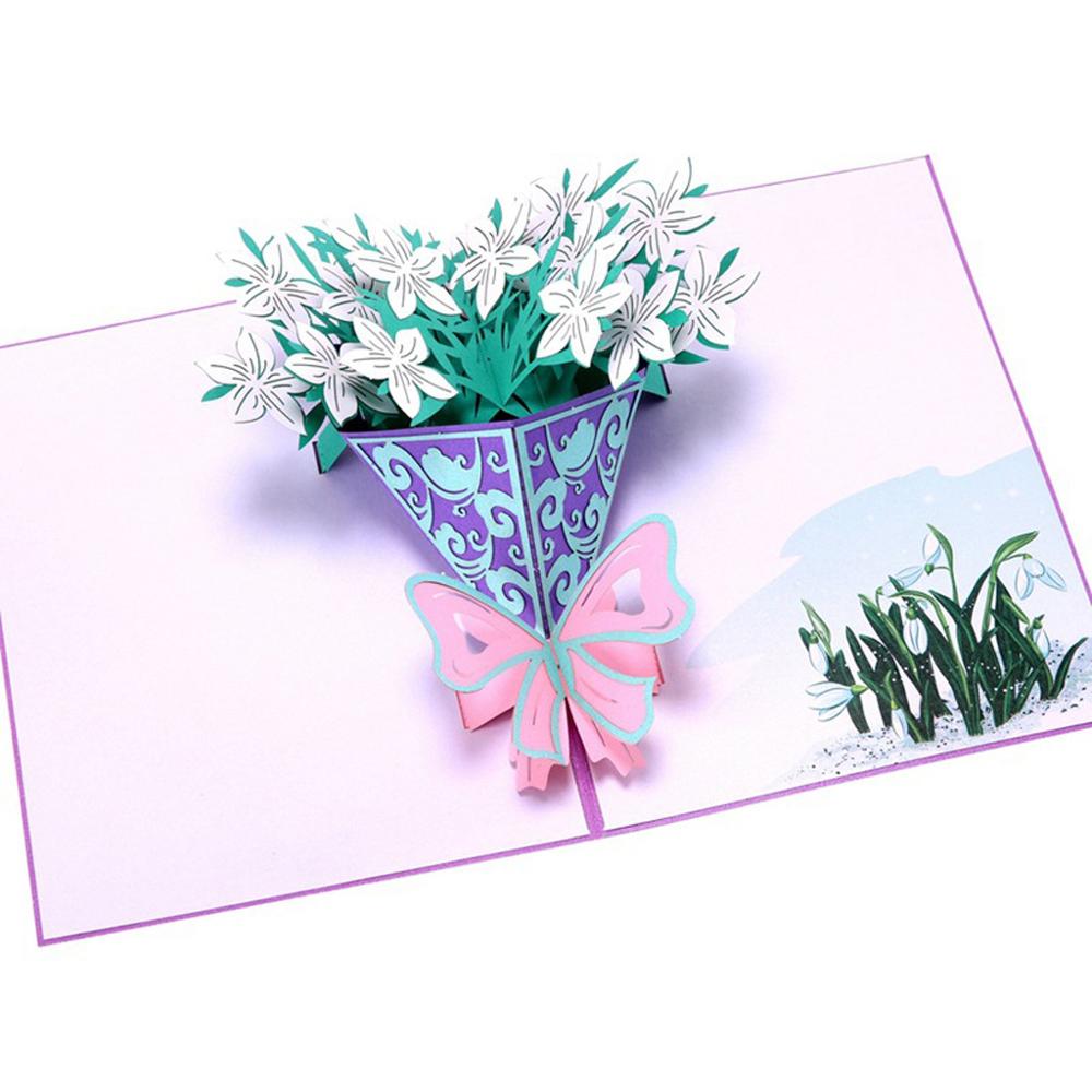 Romântico 3d popup cartões carrossel feliz aniversário 2020 dia das mães presente de aniversário cartões diy cartão & s: F