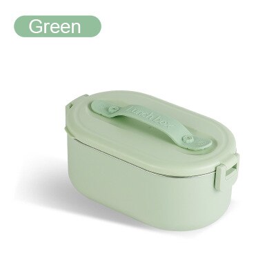 DMWD 220V Lunch Box Food Container Portable Electric Heating Food Warmer Heater Rice Container Dinnerware Sets For Home: Green