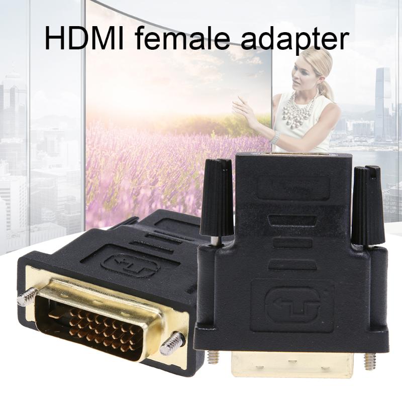 Alloyseed Dvi Adapter Vergulde Female Naar Dvi 24 + 1Pin Male Converter Connector Voor Pc Hdtv Monitor Video Display