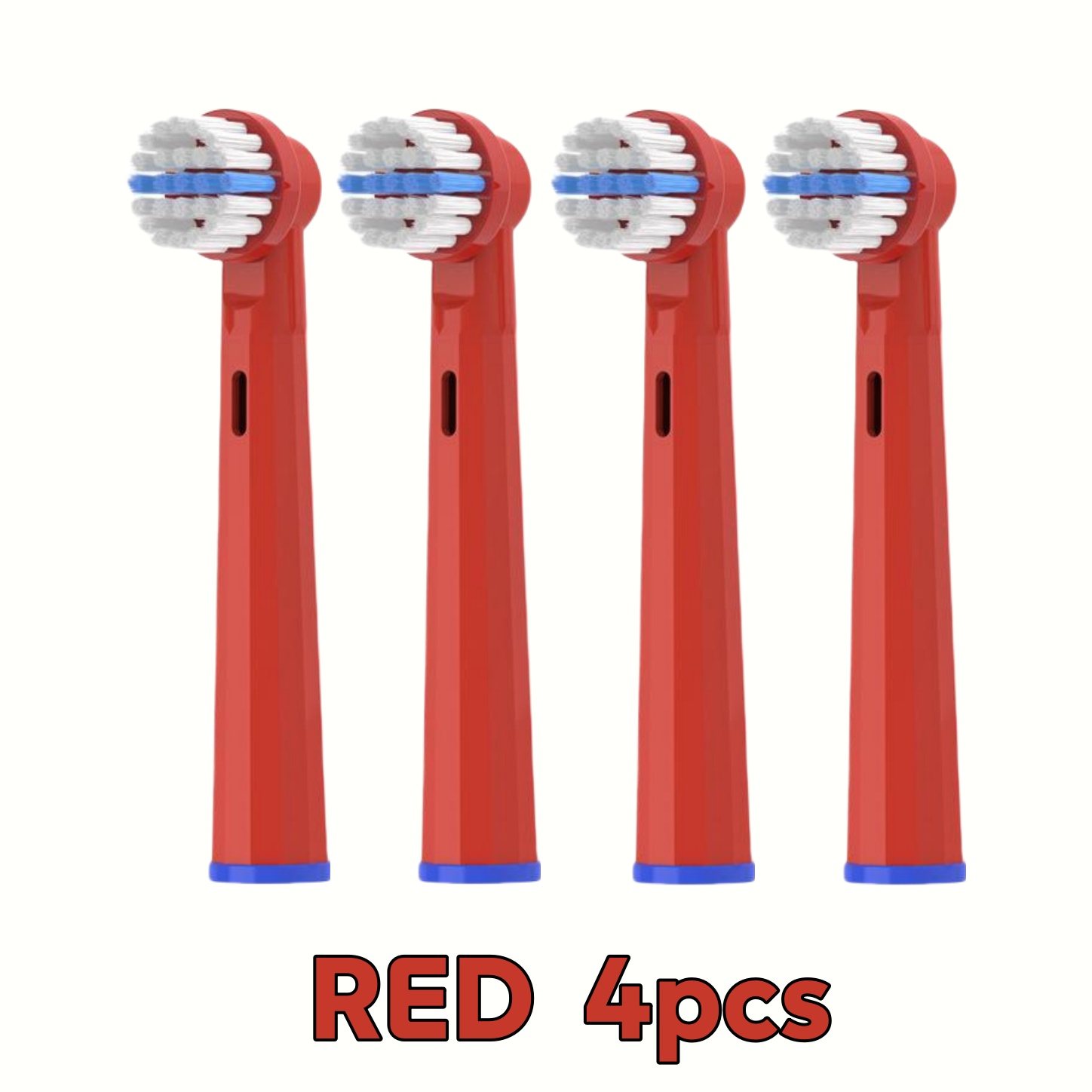 4/12pcs Replacement Toothbrush Heads for Oral-B Electric Toothbrush Precision Clean Brush-Head Effective Oral Care: Red