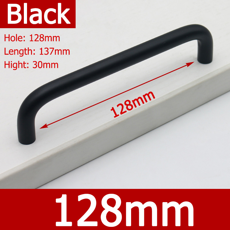 2pcs Length 64 96 128 160 192 256mm 303-Type Cabinet Handles Kitchen Door Handle Drawer Knob Aluminum Alloy Wardrobe Door Handle: Brown