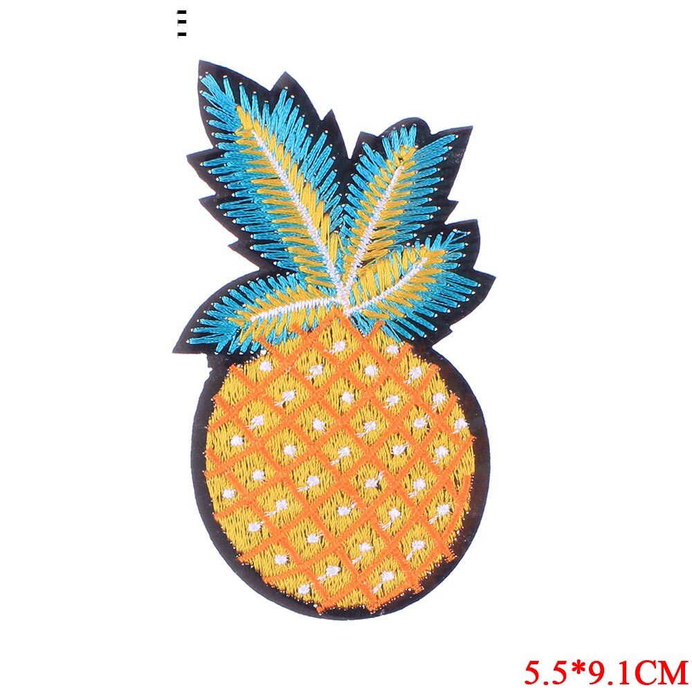 Ananas Geborduurde Ijzer Op Patch Kleding Diy Creatieve Badges Jackfruit Patches Voor Kleding Rugzak Cowboy Jas Stickers F: 0473