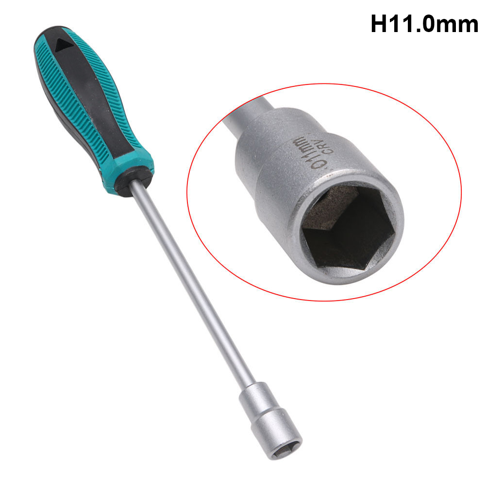 3-14 mm Metal Socket Driver Wrench Screwdriver Hex Nut Key Nutdriver Hand Tool Screw Driver: H11.0MM