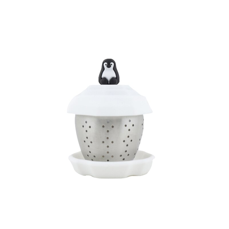 Tea Bag Food Grade Leaf Herbal Spice Filter 1 Pcs Penguin Shape Tea Infuser Strainers Filter Loose Silicone Koreanstype