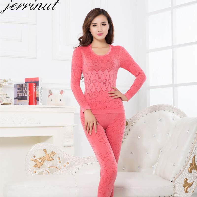 Women's Winter Long Johns For Female Warm Thermal Underwear Suit Body Fit  Slim Intimate Sets Pajamas Clothes Thermal Underwear