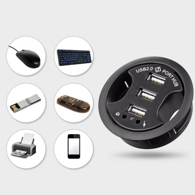 USB2.0 HUB Multi-Function Hub With Audio Ear Mark 3-Port Hub Audio Device Mark Wind Function Desktop HUB Network Hub