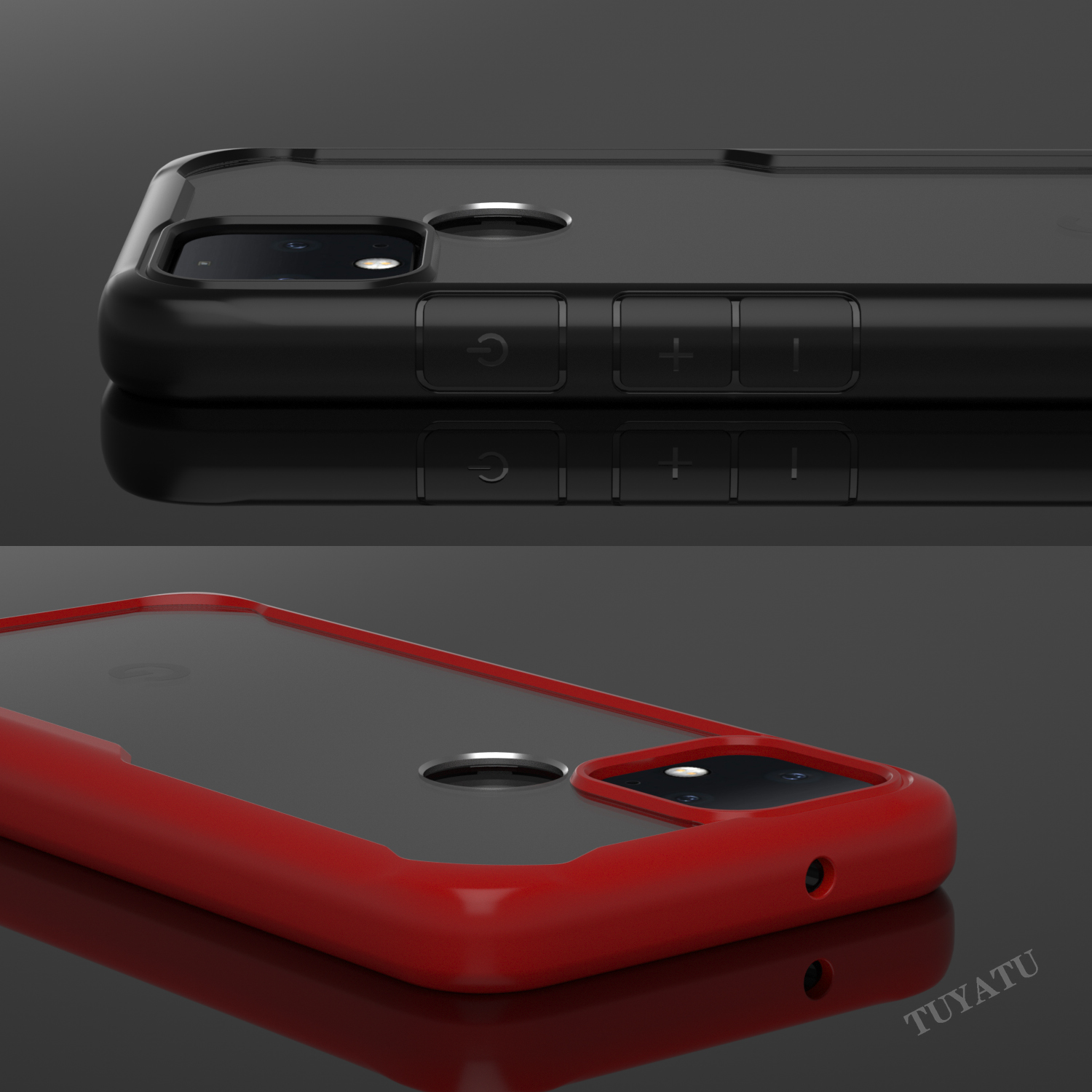 Shockproof Armor Case for Google Pixel 5 XL 5A Transparent Cover Luxury Silicone Hard Acrylic Back