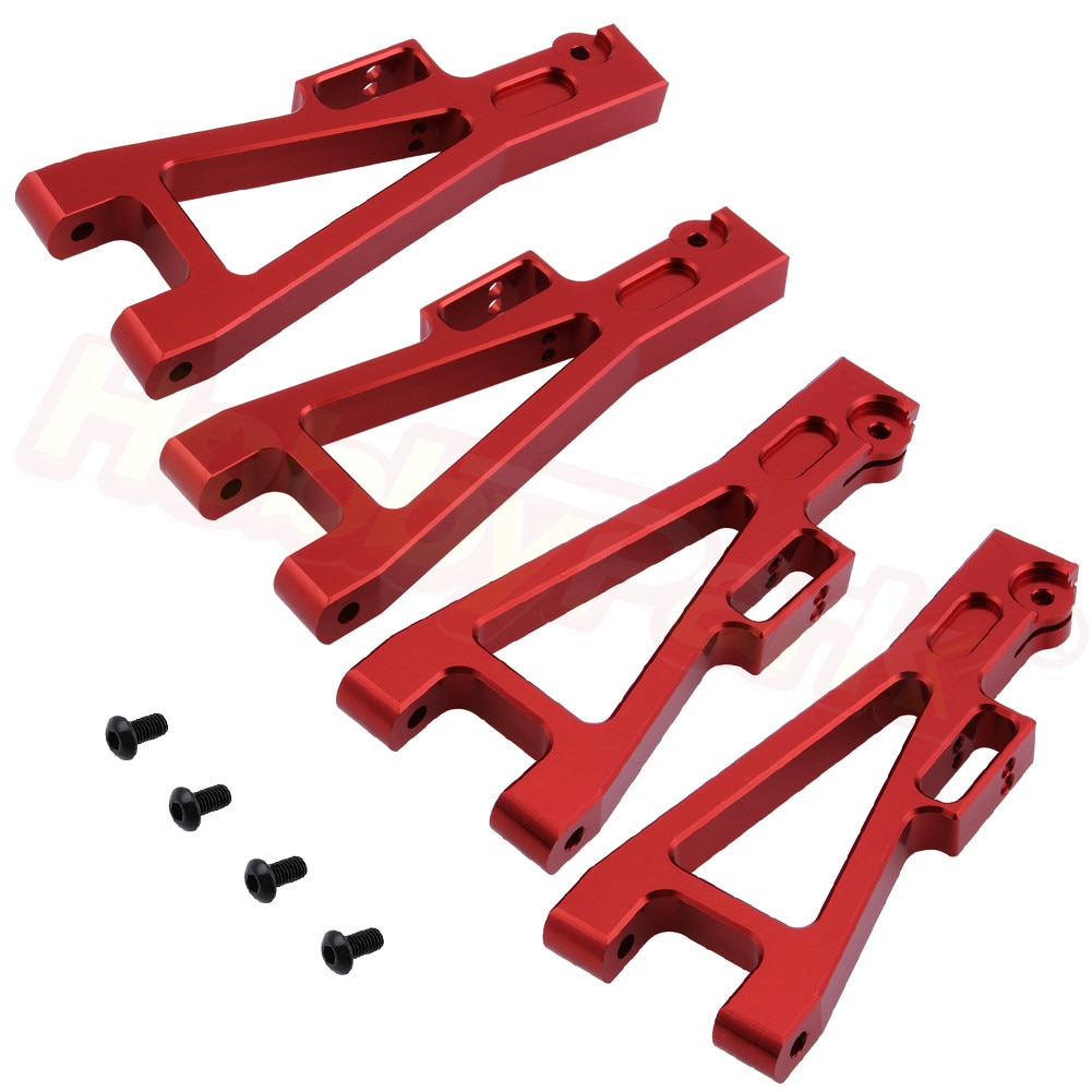 HobbyPark RC Car Suspension Arms Set - 8Pcs Aluminum Front Rear Upgrade Parts for JLB Racing CHEETAH 1/10 Monster Truck EA1001 EA1002