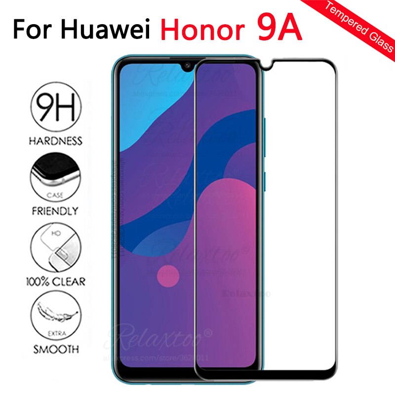 3in1 di protezione della Macchina Fotografica di vetro per Il caso di Huawei Honor 9a 9 un moa-lx9n Temperato protezione dello schermo di vetro della copertura completa hono9 un honor 9a 9h: solo davanti Glass