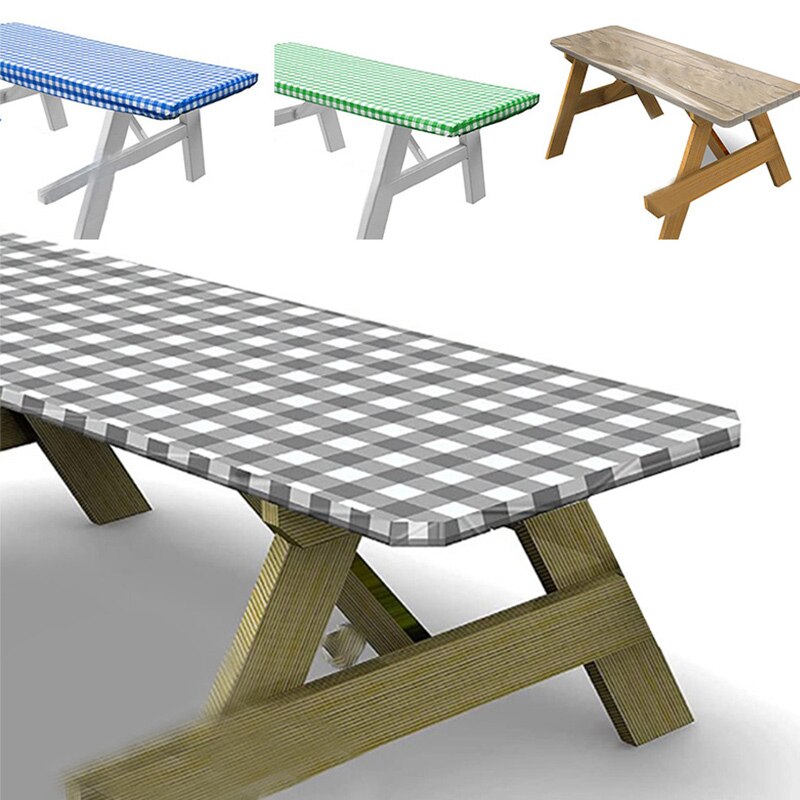 Mantel de vinilo de plástico para mesa plegable, tela de mesa Rectangular ajustada para 6 pies, tamaño 32x72 pulgadas, (180x75 cm)