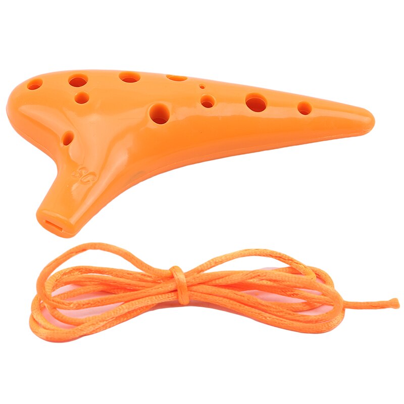 freundlicher Musical Instrumente Für Anfänger 12 See Kunststoff Haushalt freundlicher Früer Bildung Musik Alt Anti Herbst Ocarina: Orange